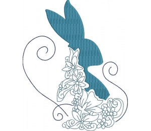 Stickdatei - Blumiger Osterhase 3